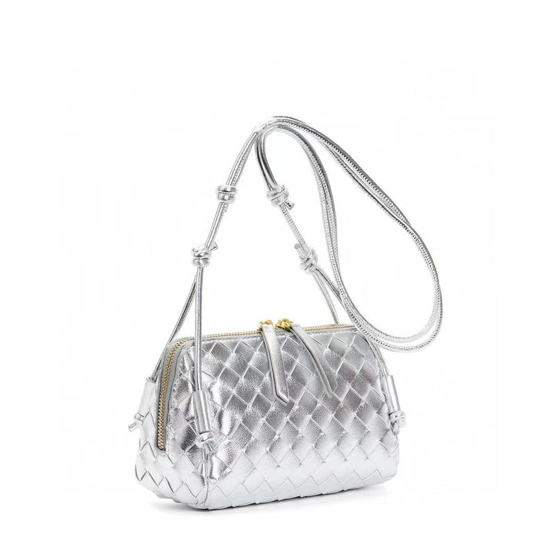 PETRA Triangle Crossbody Bag, Silver