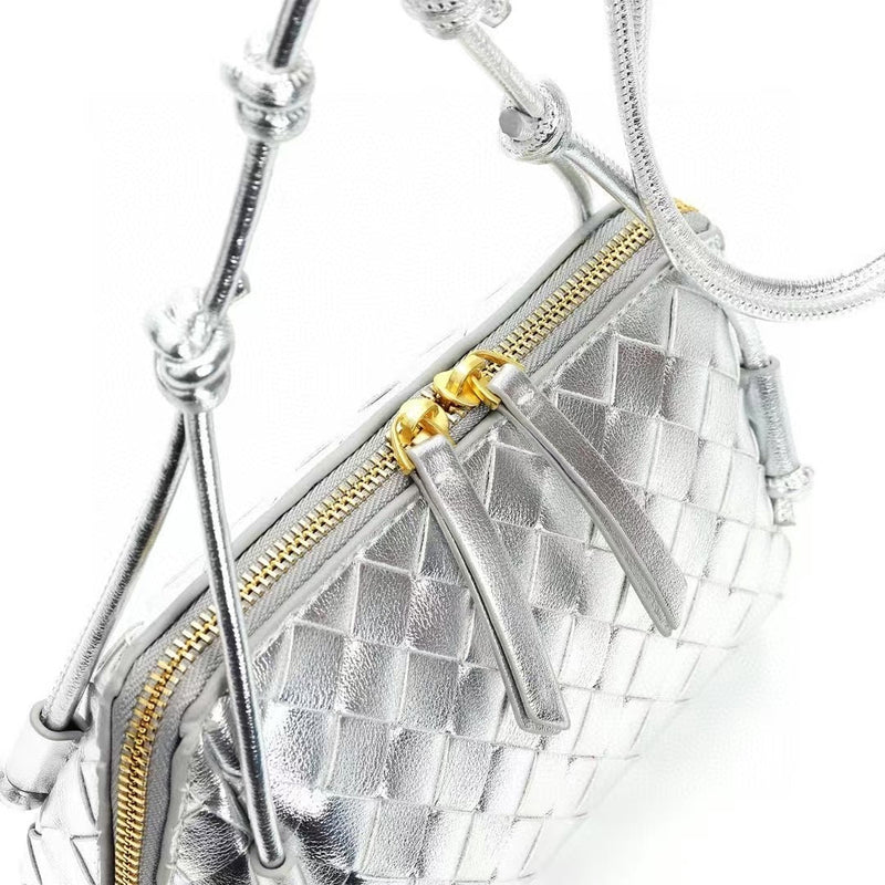 PETRA Triangle Crossbody Bag, Silver