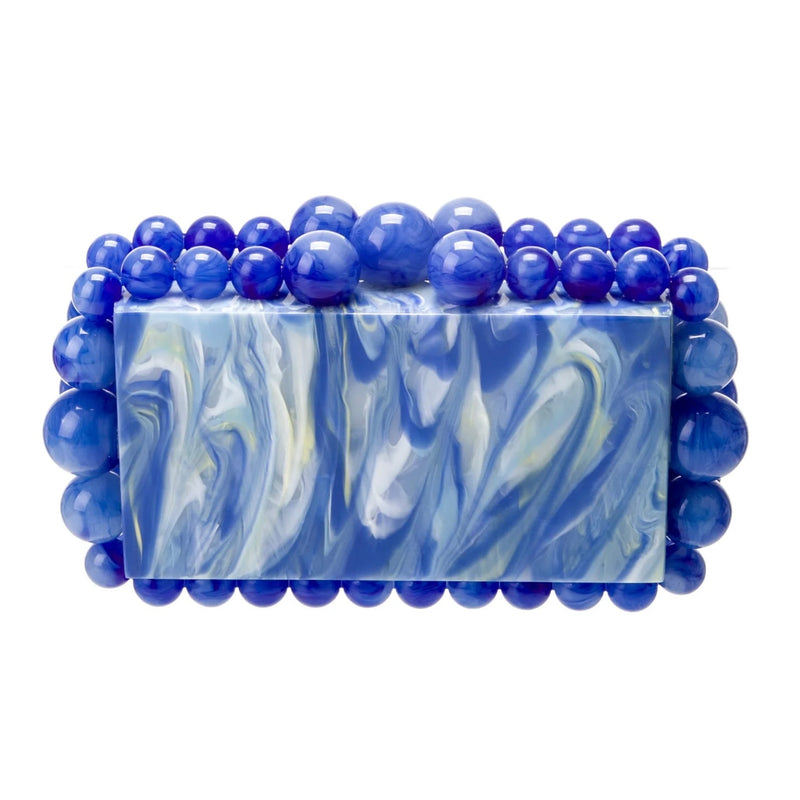 Bubble Acrylic Clutch, Blue *EARLY-OCT*