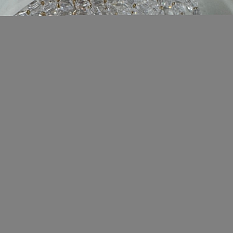 0001 (Short) Swarovski Faceted Rondelle Beaded Chocker, Clear