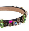 Sienna Thin Embellished Headband, Black 3.0