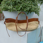 JENNY Raffia / Cognac Tote Bag