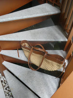 JENNY Raffia / Cognac Tote Bag