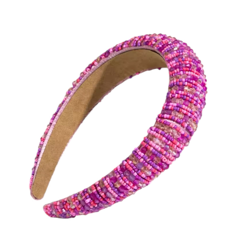 Julia Pink Multi Beaded Headband