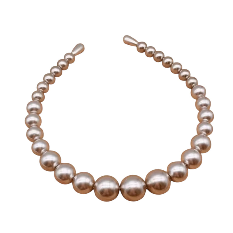 Kylie Champagne Pearl Crown Headband