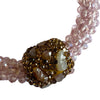 Marg Beaded Stretch Bracelet with Endornment, Baby Pink
