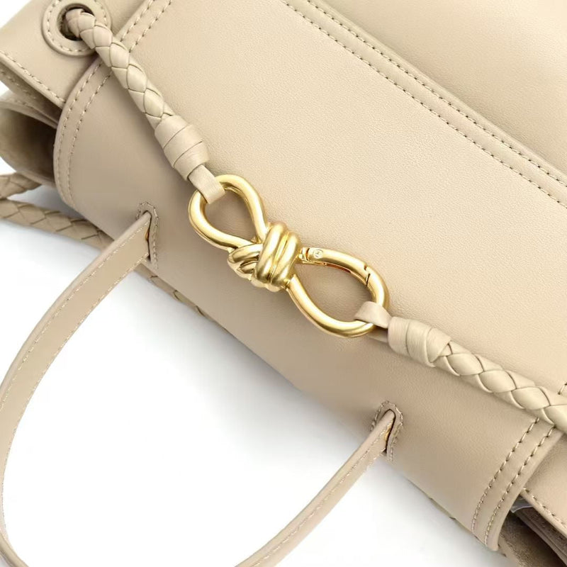 MEGAN, Latte Smooth Leather Bag