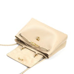 MEGAN, Latte Smooth Leather Bag