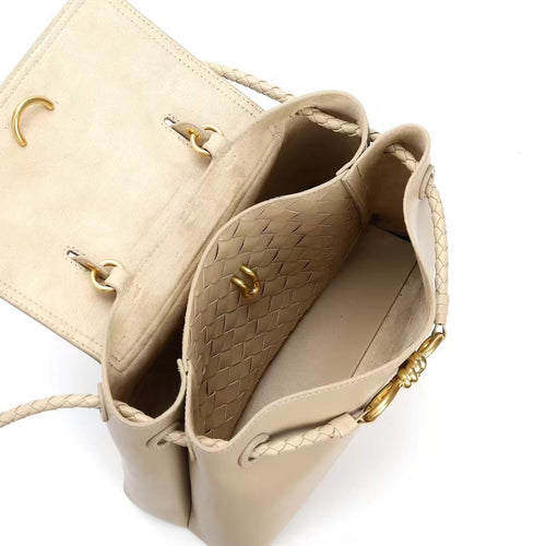 MEGAN, Latte Smooth Leather Bag
