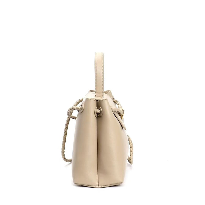 MEGAN, Latte Smooth Leather Bag