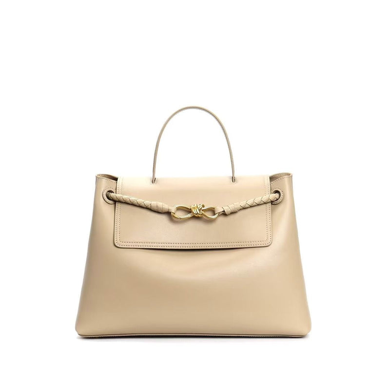MEGAN, Latte Smooth Leather Bag