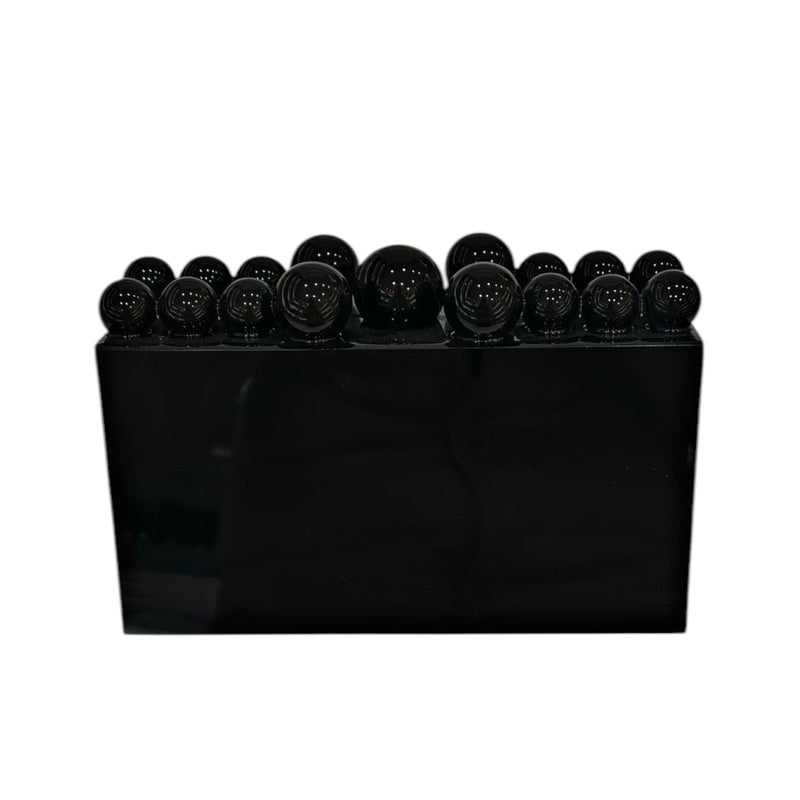 Mini Bubble Acrylic Clutch, Black *END-JAN*