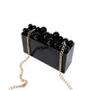 Mini Bubble Acrylic Clutch, Black *END-JAN*