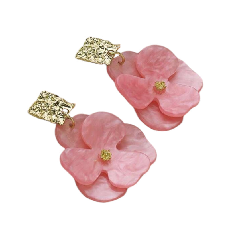 Moira Pink Magnolia Statement Earrings