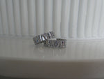 069 Silver Baguette Hoops