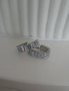 069 Silver Baguette Hoops