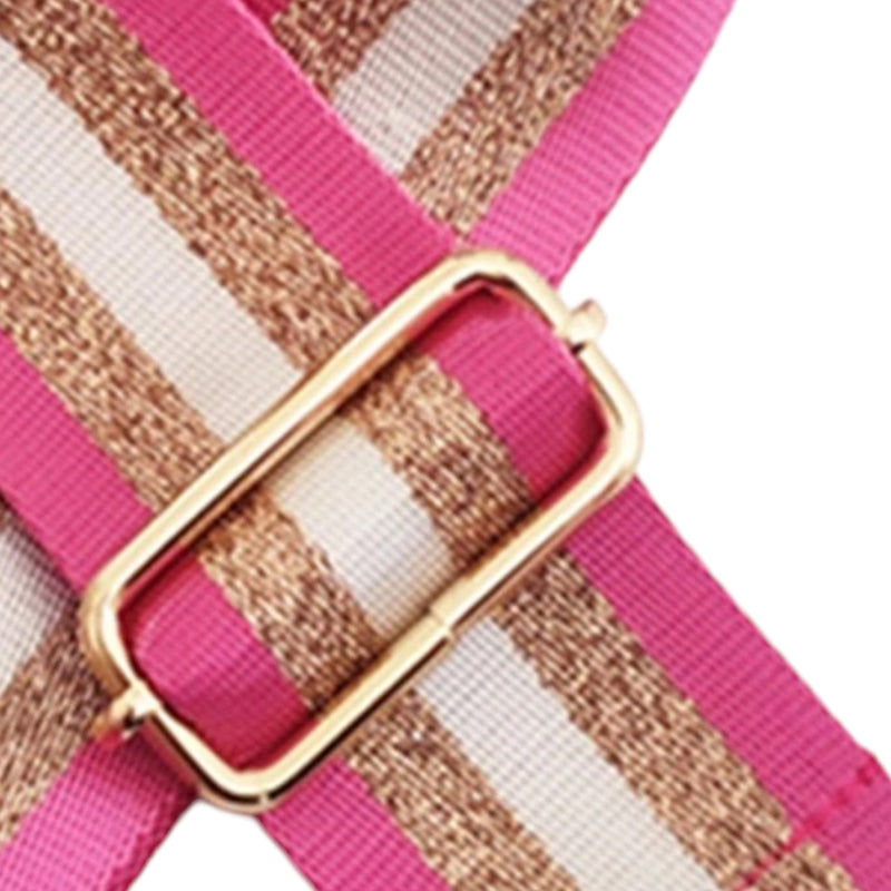 PINKY Raffia + Leather Crossbody Bag