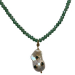 000 (Short) Green Baroque Pearl Necklace