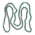 0004 Beaded Long Necklace, Emerald