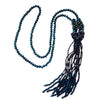 0008 Statement Tassel Necklace, Cobalt