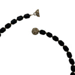 0001 (Short) Swarovski Faceted Rondelle Beaded Chocker, Black
