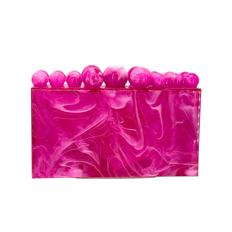 Mini Bubble Acrylic Clutch, Pink *EARLY-OCT*