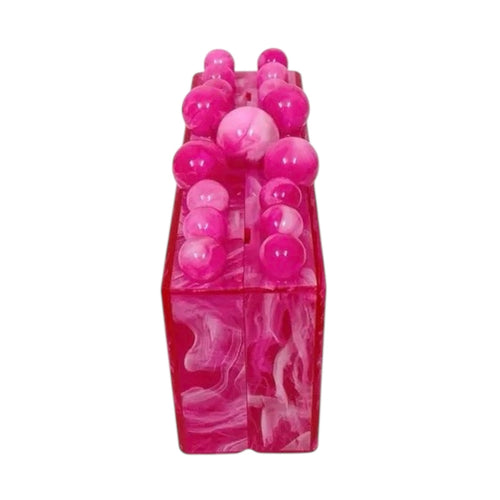 Mini Bubble Acrylic Clutch, Pink *EARLY-OCT*