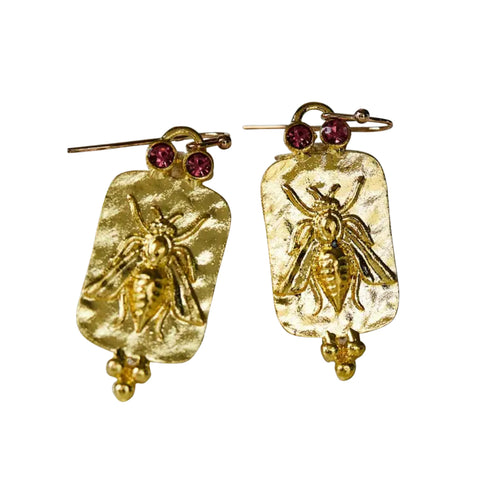 Zuri Antique Bee Earrings