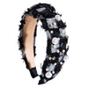 Double Take Denim Embellished Headband, Black