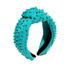 Corey Embellished Knot Headband, Turquoise