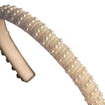 Nova 2.0 Embellished Thin Crystal Headband, Pearl