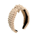 Corey Embellished Knot Headband, Natural