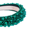 Blaire Emerald Pearl Beaded Headband