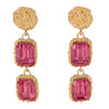 Olive Pink Statement Drop Earrings