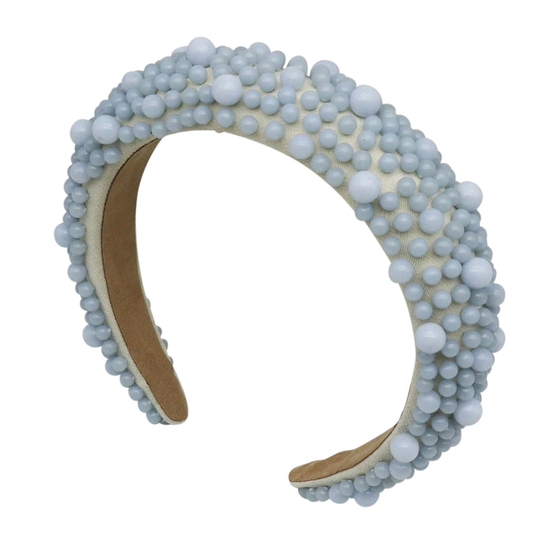 Blaire Pastel Blue Beaded Headband