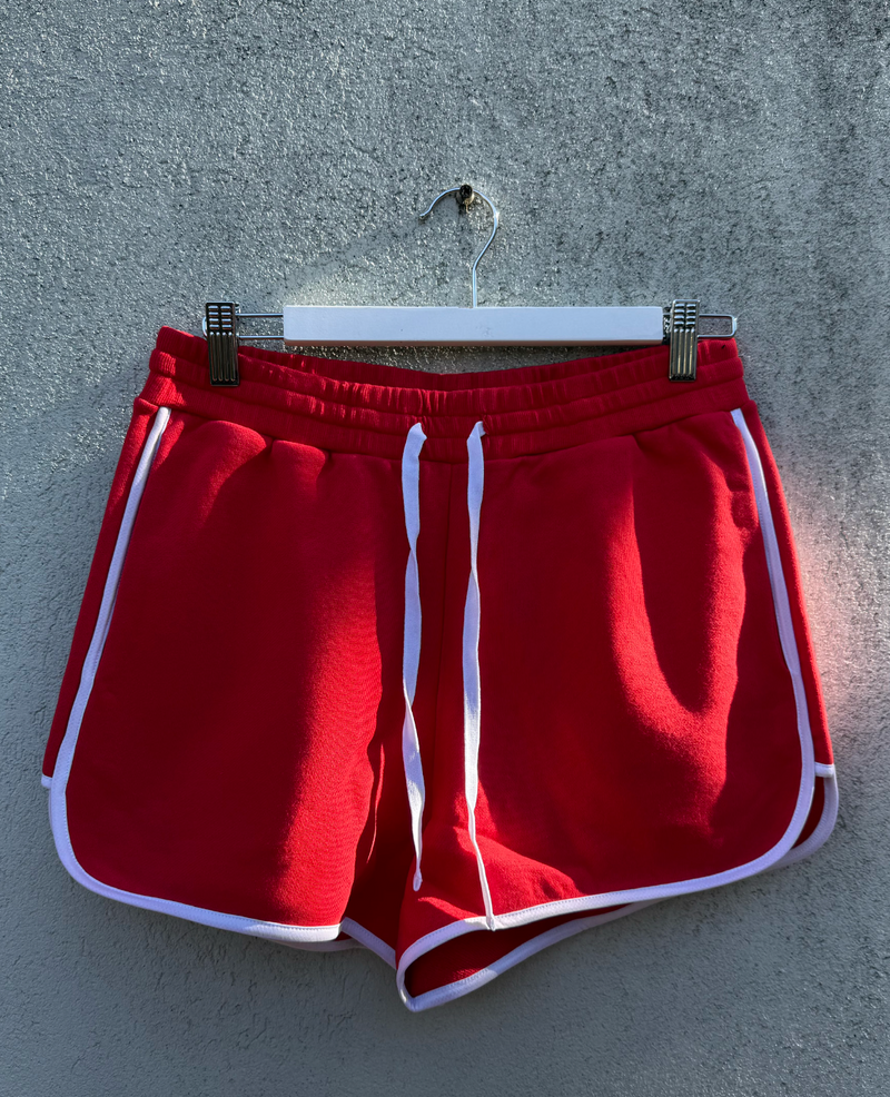 SHORTS, Red and White