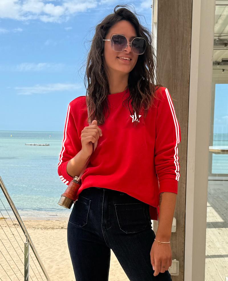 SWEATSHIRT, Red and White