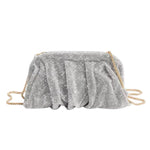 Silver Scrunch Glowmesh Clutch