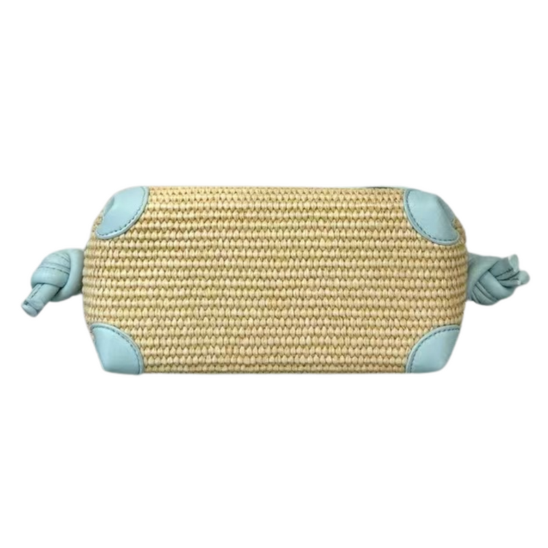 TAYLOR, Raffia Multi-Way Bag in Sky Blue