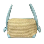 TAYLOR, Raffia Multi-Way Bag in Sky Blue