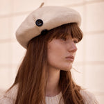 Button Ivory Beret