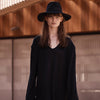 Traditional Wool Fedora in Noir