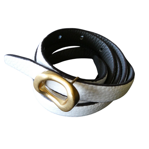 Vivien Belt, White/Grey *EARLY-SEPT*