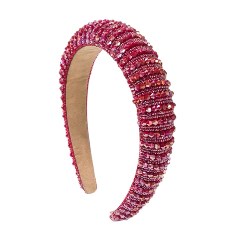 Julia Red Beaded Headband