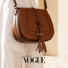 'Harriet' Maxi Saddle Bag, Tan Leather