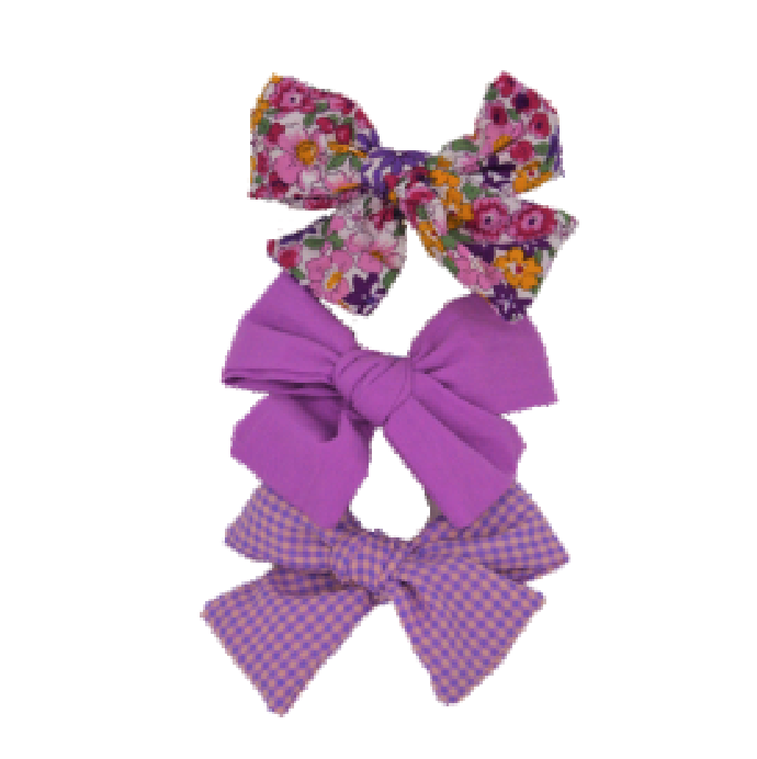 Bow 3 Pack, Purple