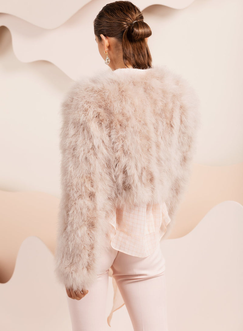 Manhattan Feather Jacket, Blush