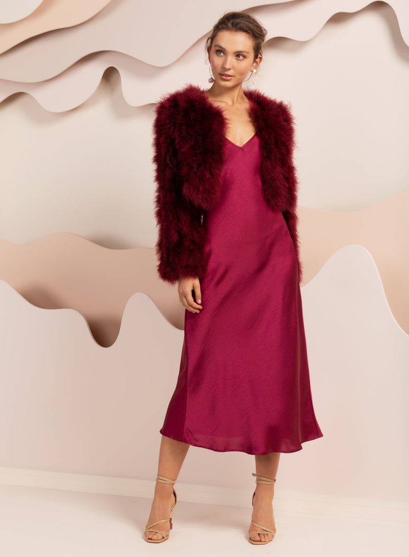 Manhattan Feather Jacket, Wine