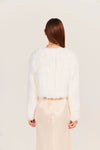 Lola Crop Jacket, White