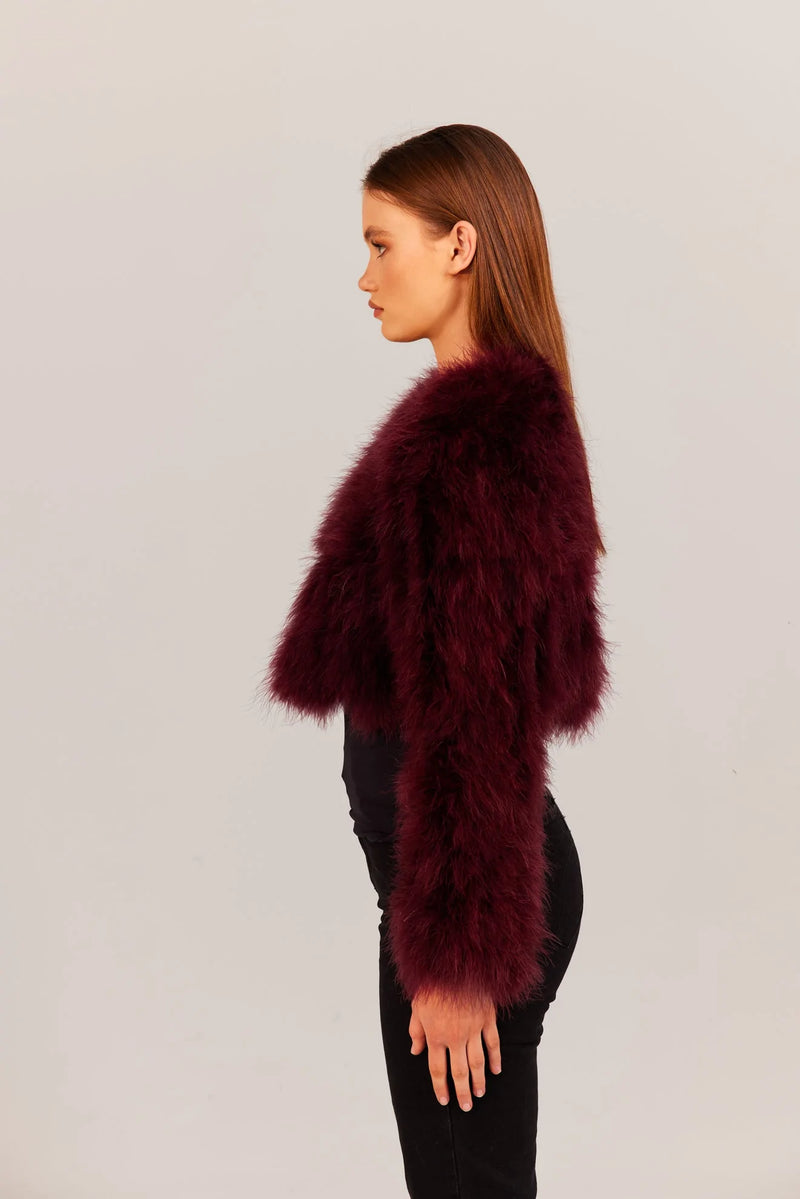 Manhattan Feather Jacket, Wine